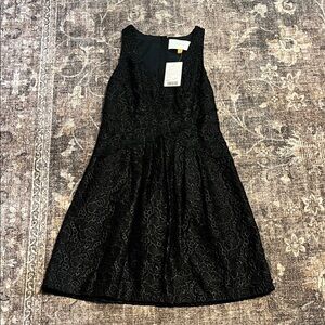 leifsdottir Little Black Lace Sleeveless Party Dress